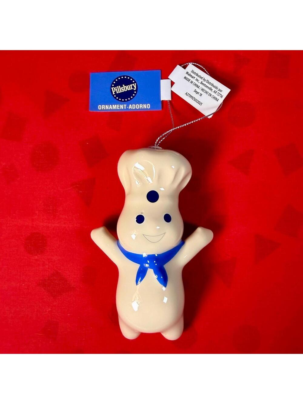 Pillsbury Dough Boy - Poppin’ Fresh - Christmas Ornament - Ruz - New with Tags